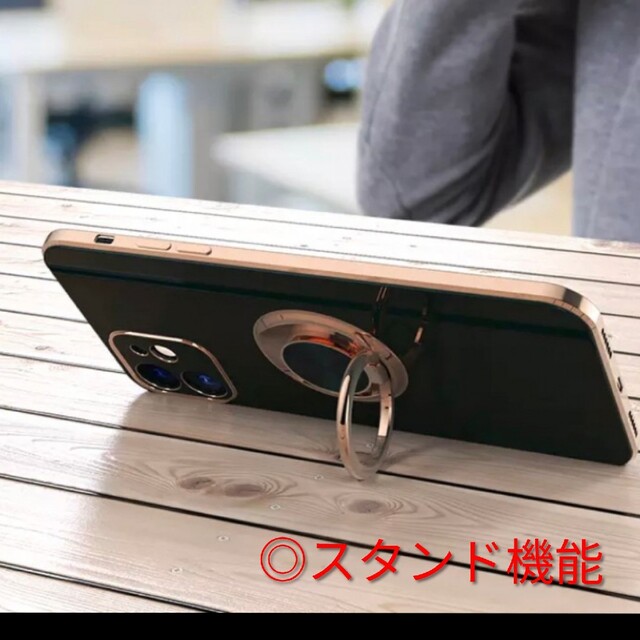 リング付き iPhone ケース 】iPhone7/8/ SE パープル 韓国の通販 by は