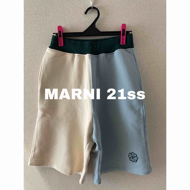 メンズMARNI マルニ　ショートパンツ　21ss バイカラースウェットパンツ