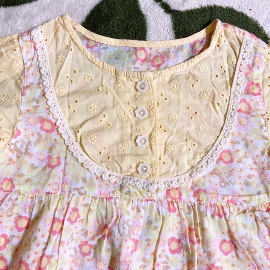 papp(パプ)のワンピース　スカート　ベビー子供服90 キッズ/ベビー/マタニティのキッズ服女の子用(90cm~)(ワンピース)の商品写真