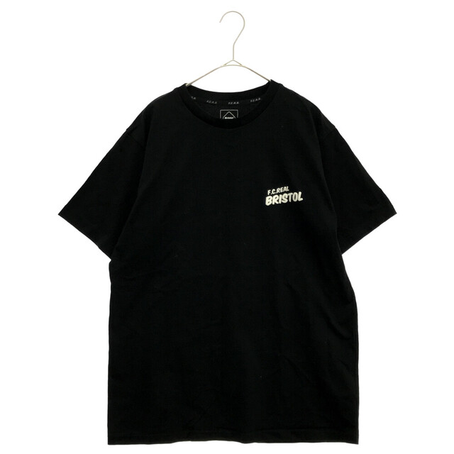 F.C.R.B./F.C.Real Bristol/FCRB エフシーアールビー/エフシーレアルブリストル VERTICAL LOGO EMBLEM POCKET TEE バーチャルロゴ エンブレム ポケット半袖Tシャツ ブラック FCRB-220074