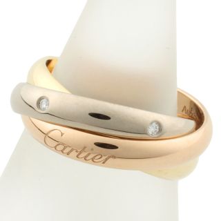 新作定番人気 レア❤︎Cartier ダイヤ付きC2リング 10号 ZnVMq