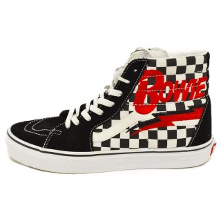 ヴァンズ(VANS)のVANS ヴァンズ ×DAVID BOWIE デヴィッドボウイ チェック柄 ハイカットスニーカー ブラック/ホワイト US10/28cm VN0A38GEVJ0(スニーカー)