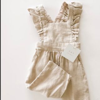 キャラメルベビー&チャイルド(Caramel baby&child )のoat Linen Flutter Sleeve Jumpsuit  3〜4y(その他)