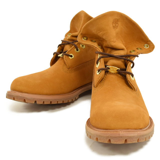 Timberland(ティンバーランド)のTimberland ティンバーランド AF AUTH ROLL TOP 8135A ロール トップ ダーク ブラウン レザー レースアップ ブーツ ベージュ レディースの靴/シューズ(ブーツ)の商品写真