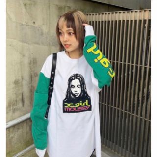 マウジー(moussy)の土曜まで限定！MOUSSY×X-girlコラボ♡XG FACE LS Tシャツ(Tシャツ(長袖/七分))