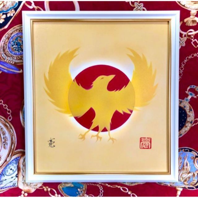 おすすめ】 Y【神道アート】八咫烏・黄金の国日本 神武天皇高御産巣日