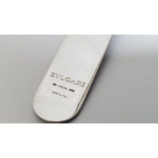 正規レア ブルガリ クラシック ロゴ文字マネークリップ SV 財布 札入れ 栞○