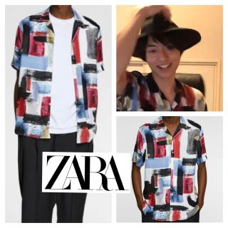 ザラ(ZARA)の良品■ZARA ザラ■作間龍斗君着用 水彩モザイク オープンカラー アロハシャツ(シャツ)