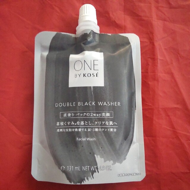 ONE BY KOSE（KOSE）(ワンバイコーセー)のONE BY KOSE ダブル ブラック ウォッシャー 140g 未使用品 コスメ/美容のスキンケア/基礎化粧品(洗顔料)の商品写真