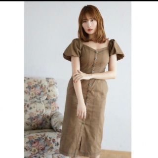 *新品* Her lip to Puff Sleeve Midi Dress