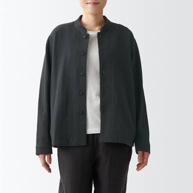 MUJI (無印良品) - ゆっくり織り 自然に仕上げたシャツジャケットの