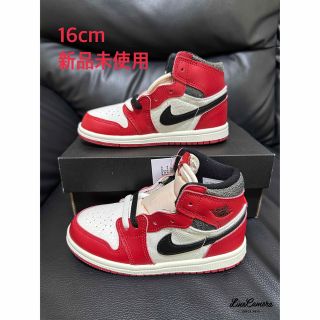 ナイキ(NIKE)の新品　ナイキ TD エアジョーダン1 ハイ OG ファウンド/シカゴ" 16cm(スニーカー)