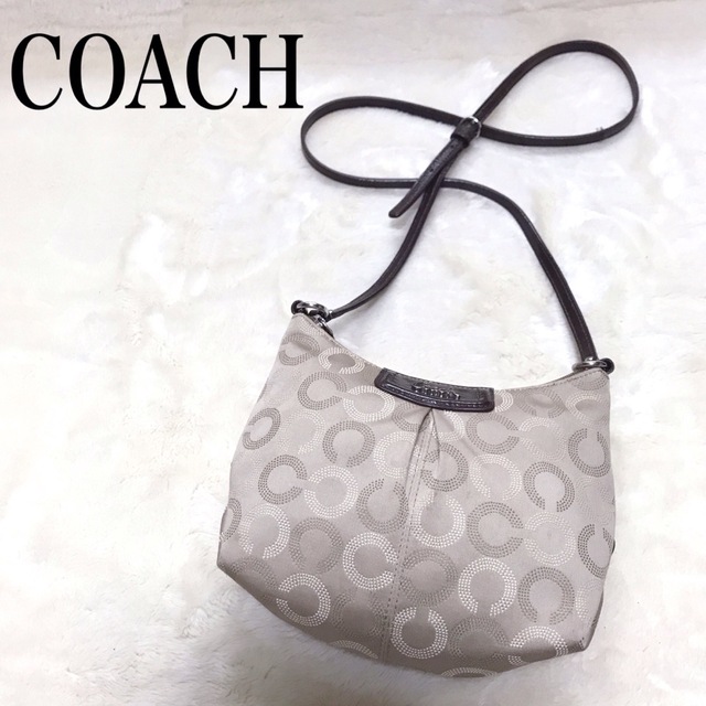 【新品】COACH ハンドバッグ ショルダー 丸ロゴ ダークブラウン（小）