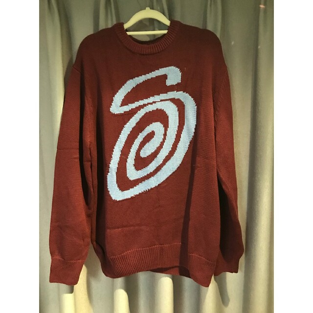 STUSSY CURLY SWEATER ニットセーターユニセックスLサイズ黒