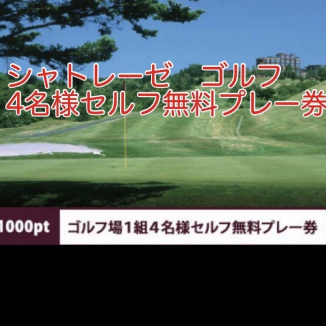 シャトレーゼ関連 ゴルフ場 セルフプレー券(1ラウンド)