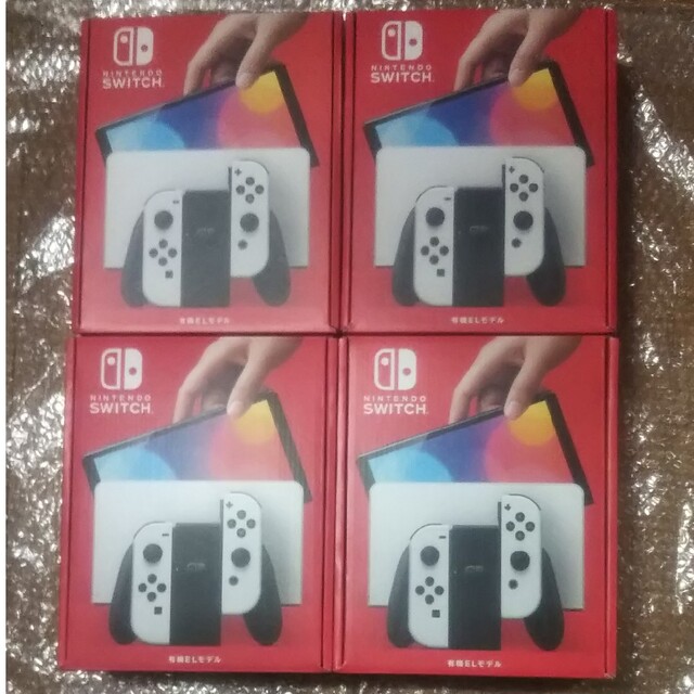 エンタメ/ホビー新品、未使用 任天堂Switch有機ELホワイト×4