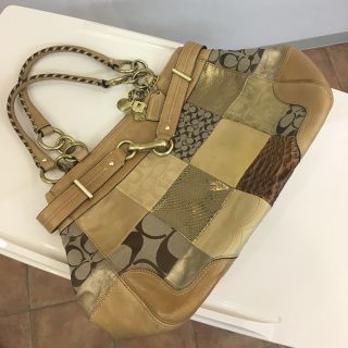 コーチ(COACH)の★正規品★コーチ/COACH レザー×キャンバス パッチワークトートバッグ(トートバッグ)