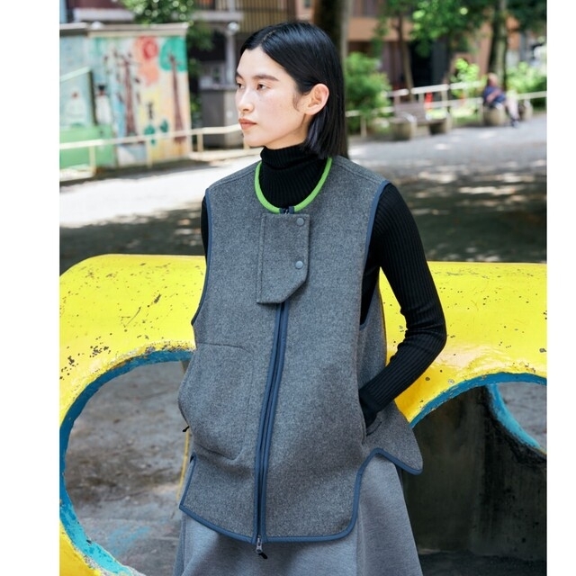 nagonstansナゴンスタンスベスト asymmetry slit vest - www.top4all.pl