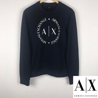 アルマーニエクスチェンジ(ARMANI EXCHANGE)の美品 アルマーニエクスチェンジ 長袖スウェット ブラック サイズM(スウェット)