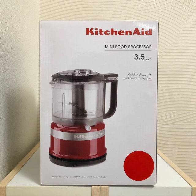 新品未使用 KitchenAid 3.5CUP ミニフードプロセッサー 赤