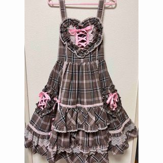 アンジェリックプリティー(Angelic Pretty)のAngelic Pretty トリプルハートJSK GW中早め発送可能です(ひざ丈ワンピース)