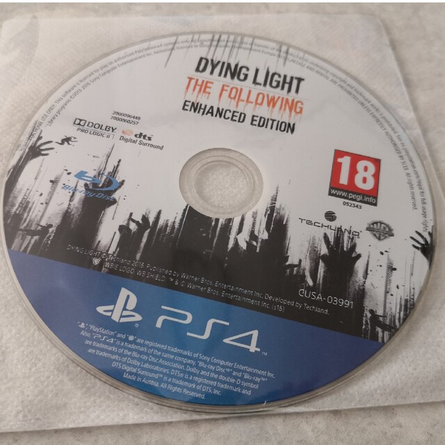 PlayStation4(プレイステーション4)の欧州版 ダイイングライト DYING LIGHT THE FOLLOWING エンタメ/ホビーのゲームソフト/ゲーム機本体(家庭用ゲームソフト)の商品写真
