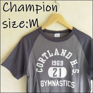 チャンピオン(Champion)のChampion カレッジロゴ ラグラン アーチ 復刻トリコタグ サイズM(Tシャツ/カットソー(半袖/袖なし))