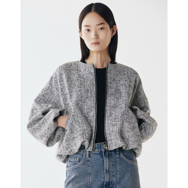 ZARA(ザラ)のストラクチャーボンバージャケット レディースのジャケット/アウター(ブルゾン)の商品写真