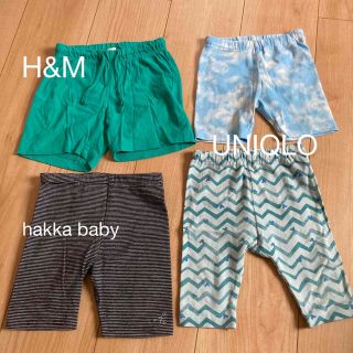 ユニクロ(UNIQLO)の80 ハーフパンツ　半ズボン　セット　UNIQLO hakka baby H&M(パンツ/スパッツ)