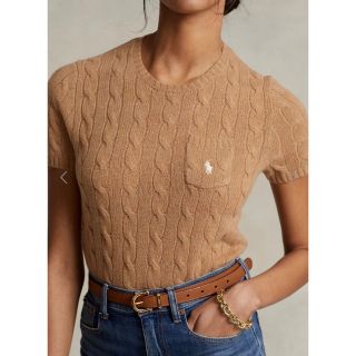 ポロラルフローレン(POLO RALPH LAUREN)の正規品【POLO RALPH LAUREN 】ケーブル ウールカシミヤ ショート(ニット/セーター)