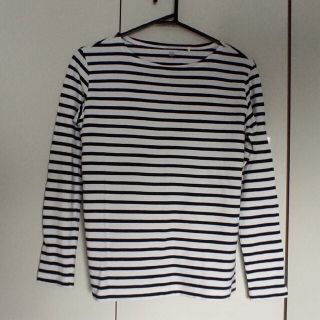 ユニクロ(UNIQLO)のユニクロ　キッズ　150　ボーダー　トップス　紺(Tシャツ/カットソー)