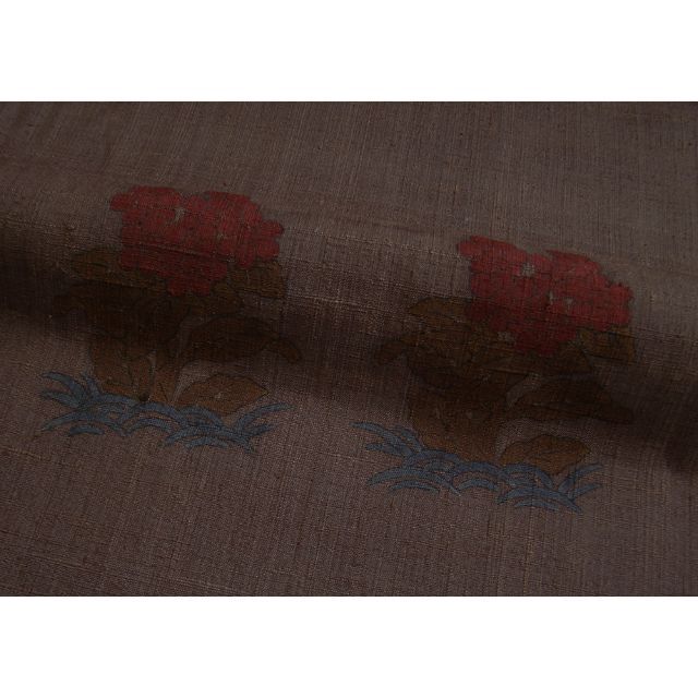 「縁」151ｃｍ～158ｃｍ 真綿紬 染め 訪問着 正絹 Ｕ４５４ レディースの水着/浴衣(着物)の商品写真