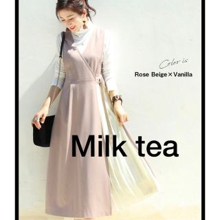 ☆Milk tea☆ミルクティー　アリス　サイドプリーツエレガントジャンスカ(マタニティワンピース)