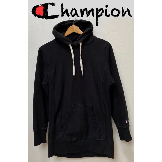 Champion(チャンピオン)のChampionリバースウィーブ　プルオーバーパーカー　トリコタグ復刻　ブラック メンズのトップス(パーカー)の商品写真