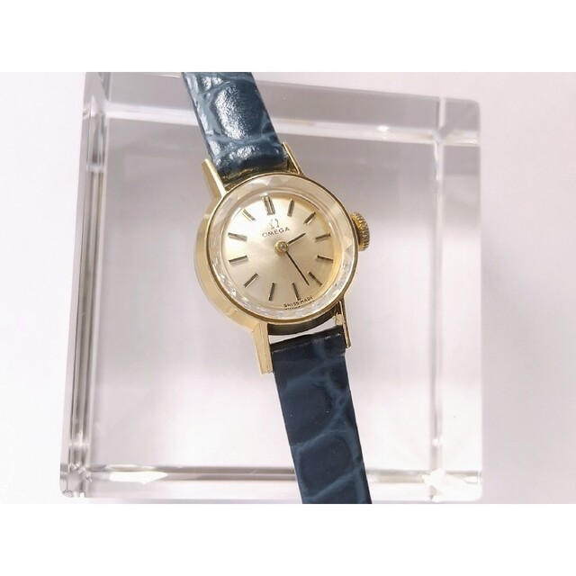 OMEGA - ⭐OH済 オメガ 綺麗 カットガラス 金張り×白銀色 レディース