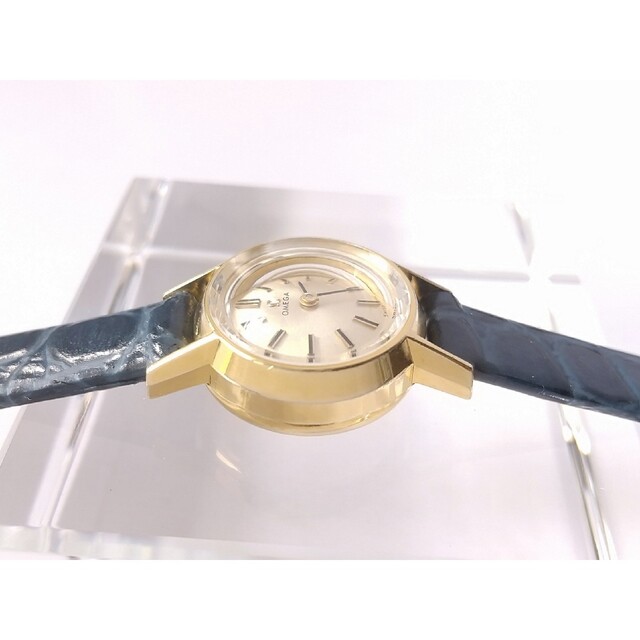 OMEGA(オメガ)の⭐OH済　オメガ　綺麗　カットガラス　金張り×白銀色　レディース時計　着物　美品 レディースのファッション小物(腕時計)の商品写真