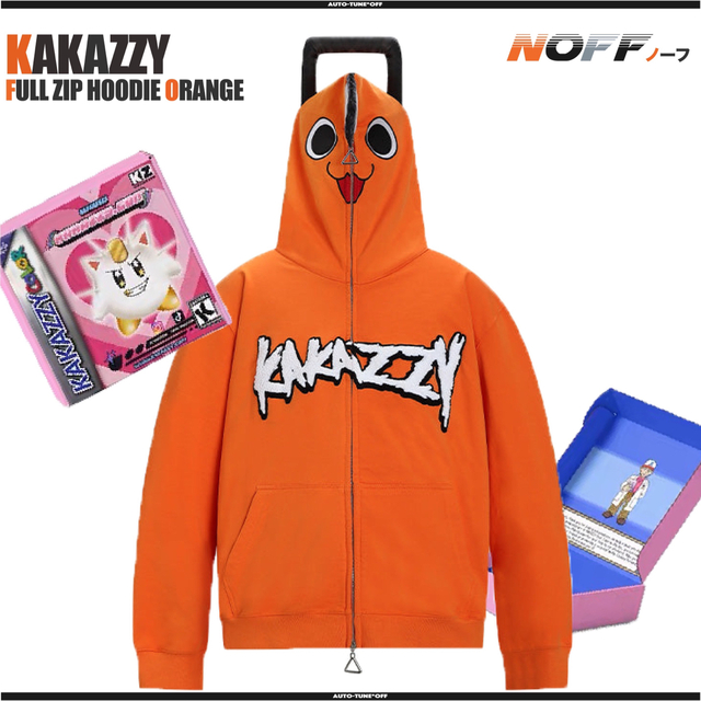 kakazzy Full Zip Hoodie フルジップ パーカー オレンジ | フリマアプリ ラクマ