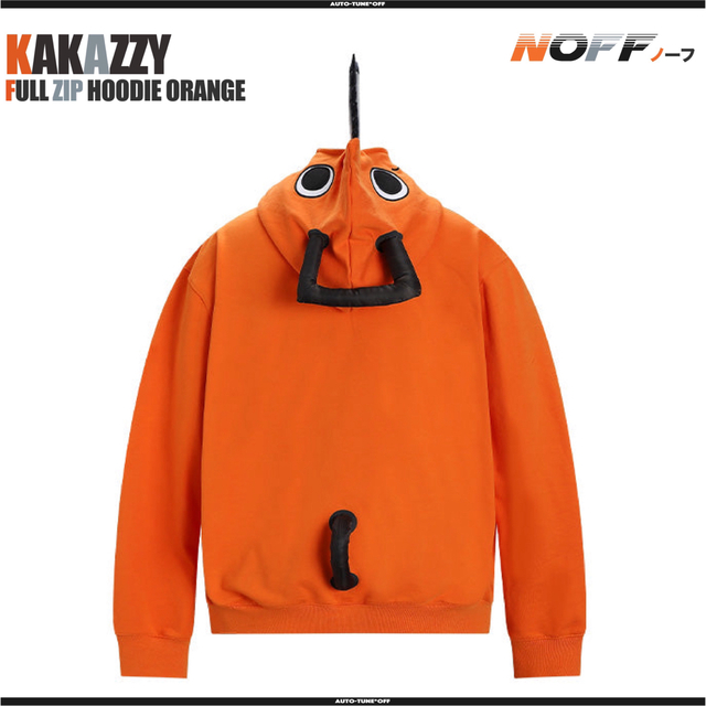 kakazzy Full Zip Hoodie フルジップ パーカー オレンジ-