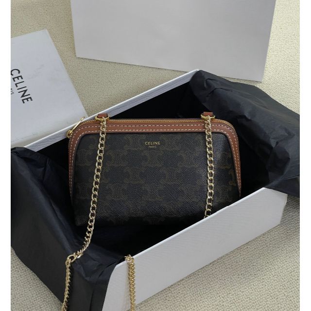 CELINE セリーヌ トリオンフ チェーン クラッチ