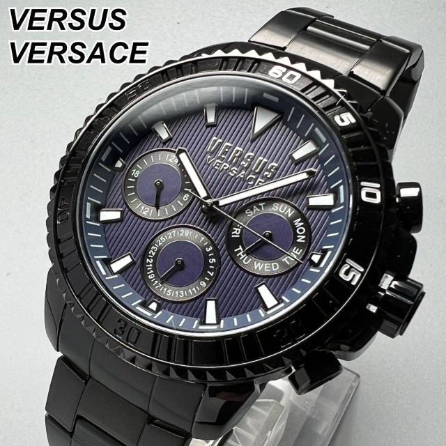 VERSACE - ブラック 【新品】ヴェルサス/ヴェルサーチ メンズ 腕時計