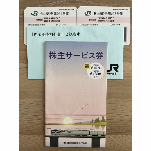 JR東日本　株主優待割引券（2枚）＋株主サービス券