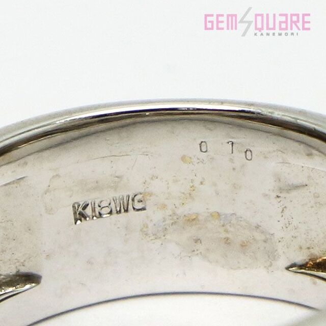 K18WG ダイヤモンド リング D0.10 9.1ｇ 13号 仕上げ済 レディースのアクセサリー(リング(指輪))の商品写真