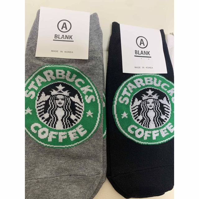 新品3足Starbucksスターバックス靴下韓国 メンズのレッグウェア(ソックス)の商品写真