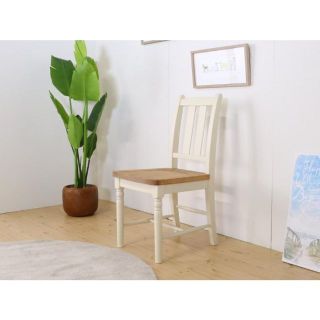 TIR LVD　ダイニングチェア　4脚セット　ホワイト＊ナチュラル(ダイニングチェア)