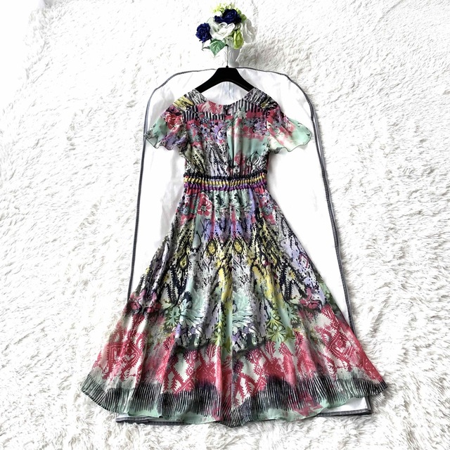 ETRO - 新品同様‼️ETRO シルク100% ドレープが美しいワンピースの通販