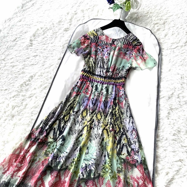 ETRO - 新品同様‼️ETRO シルク100% ドレープが美しいワンピースの通販