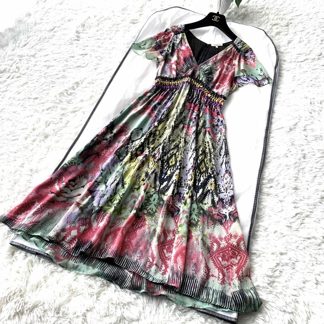 ETRO - 新品同様‼️ETRO シルク100% ドレープが美しいワンピースの通販