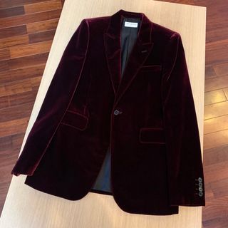 極美品】SAINT LAURENT PARIS ベロアテーラードジャケット 48