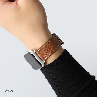 アップルウォッチ(Apple Watch)のApple watch☆バンド☆フルグレインレザー☆42/44mm☆ブラウン(その他)