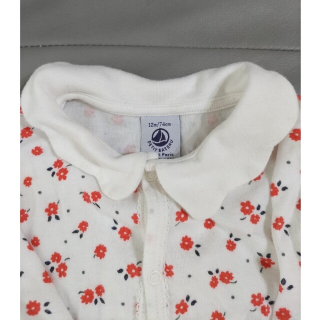 PETIT BATEAU(プチバトー)のプチバトー　ロンパース2枚　12M/74㎝ キッズ/ベビー/マタニティのベビー服(~85cm)(ロンパース)の商品写真